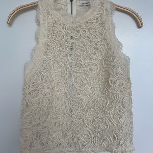 Zara Cream lace top